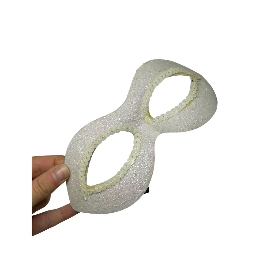 NEW Mardi Mask Masquerade 3Pcs Black White Glitter Sequin Elegant Party Mask Set
